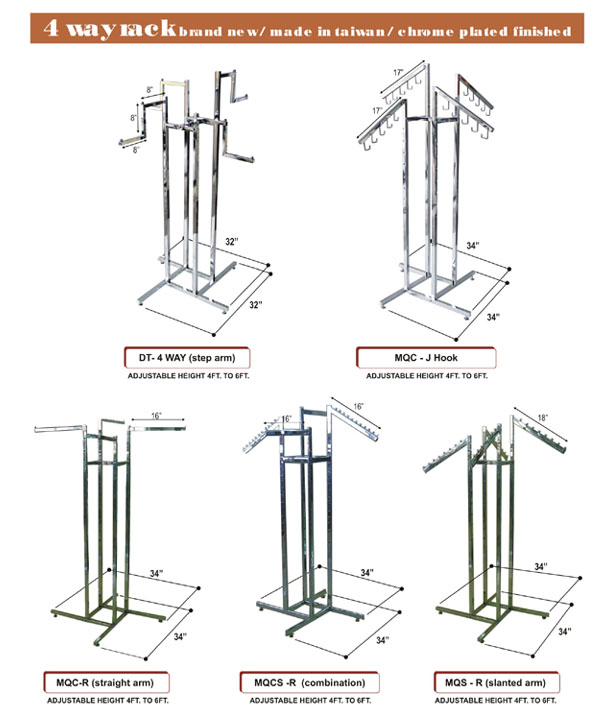 4 Way Rack (Chrome Plated Finished)